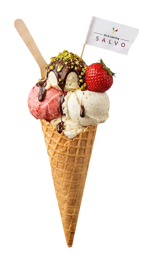 Leckeres Slavo-Eis in der Waffel